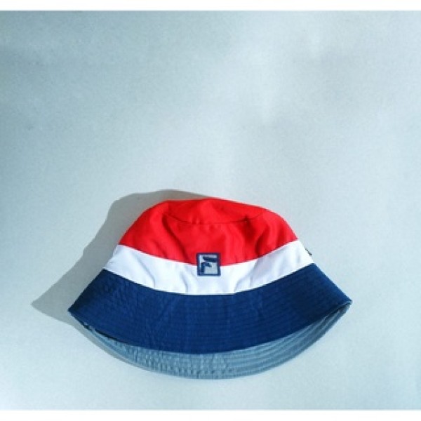 red white blue bucket hat