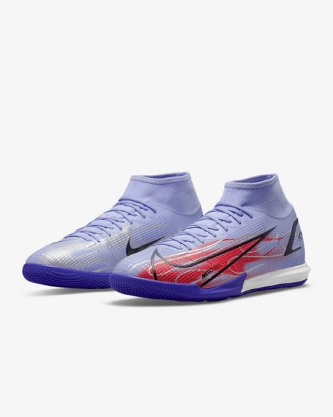 NIKE SUPERFLY 8 ACADEMY KM IC LIGHT THISTLE/METALLIC SILVER