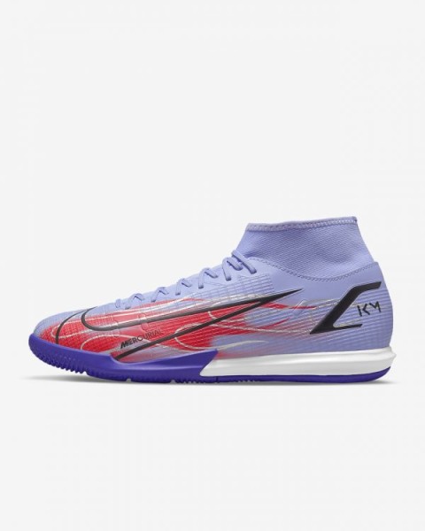 NIKE SUPERFLY 8 ACADEMY KM IC LIGHT THISTLE/METALLIC SILVER