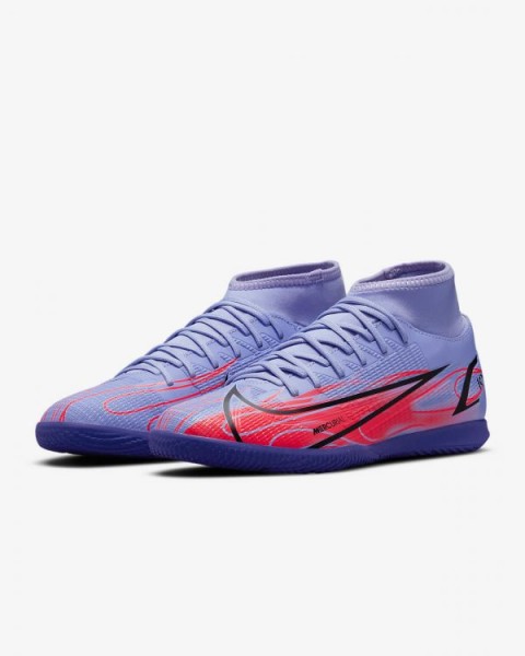 NIKE SUPERFLY 8 CLUB KM IC LIGHT THISTLE/METALLIC SILVER