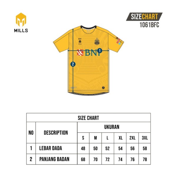 MILLS BHAYANGKARA FC HOME JERSEY RV 1064BFC GOLD