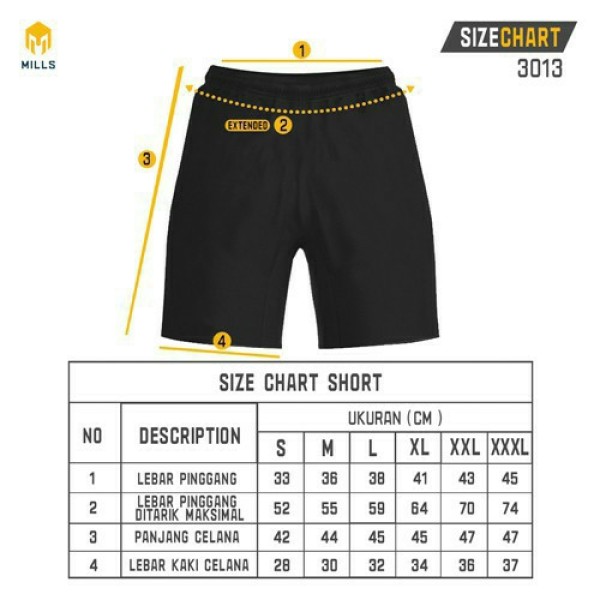 MILLS TRAINING SHORT PANTS 3013GR BLACK