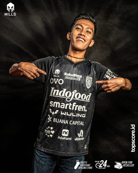 MILLS BALI UNITED FC THIRD JERSEY 1083BUFC BLACK