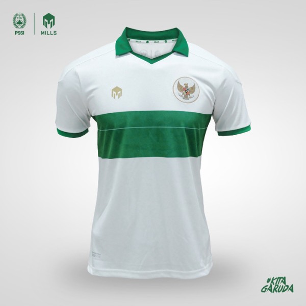 MILLS AWAY INDONESIA FOOTBALL JERSEY REPLICA VERSION 1015GR WHITE