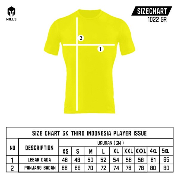 MILLS JERSEY GK THIRD PLAYER ISSUE 1022GR YELLOW