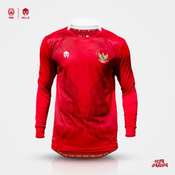 MILLS JERSEY HOME  PLAYER ISSUE LONG SLEEVE 1023GR RED