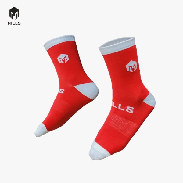 MILLS QUARTER SOCKS A1 2004 RED/WHITE