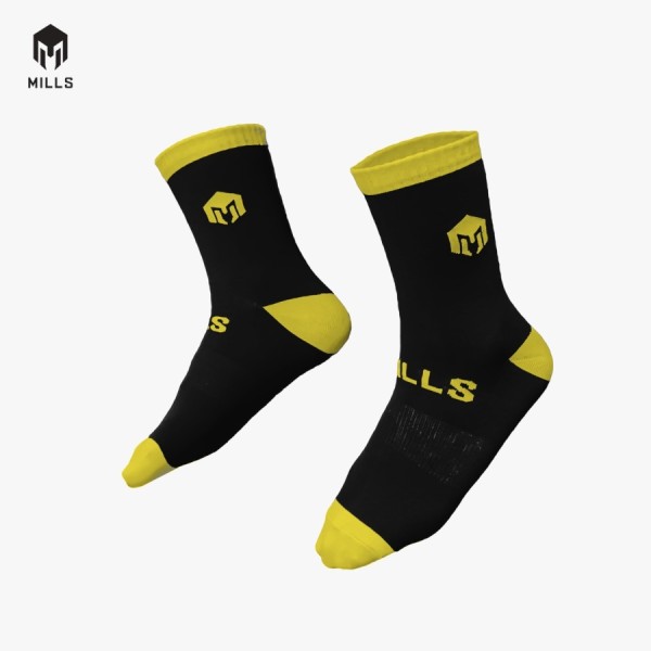 MILLS QUARTER SOCKS A1 2004 BLACK/YELLOW