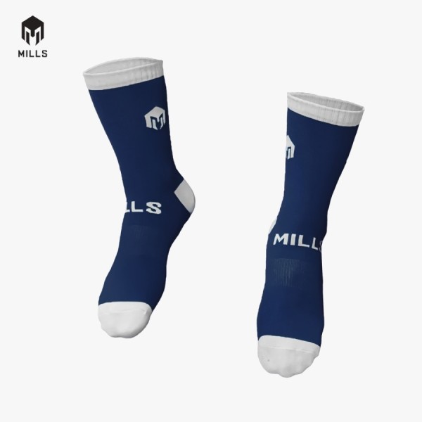 MILLS QUARTER SOCKS A1 2004 BLUE/WHITE