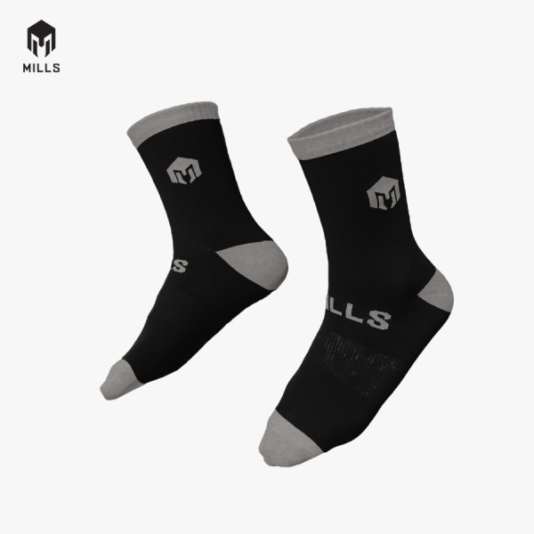 MILLS QUARTER SOCKS A1 2004 BLACK/GREY