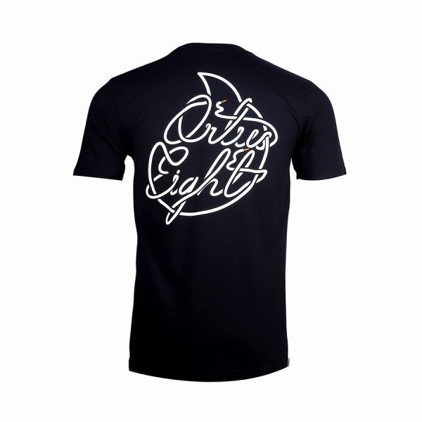 ORTUSEIGHT SHOELACED T-SHIRT BLACK