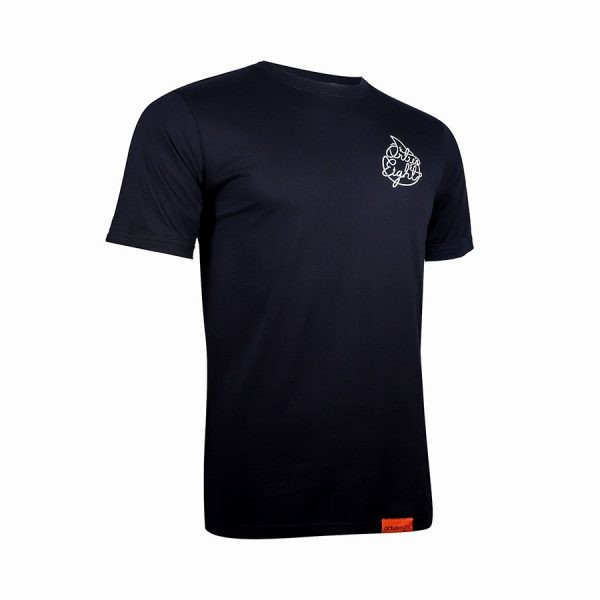 ORTUSEIGHT SHOELACED T-SHIRT BLACK