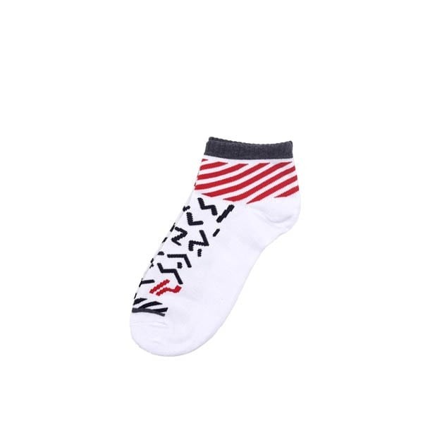 PIERO ULA ANKLE SOCK WHITE/RED