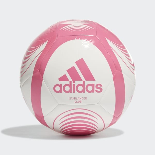 ADIDAS BOLA SEPAK STARLANCER CLUB BALL WHITE/SOLAR PINK