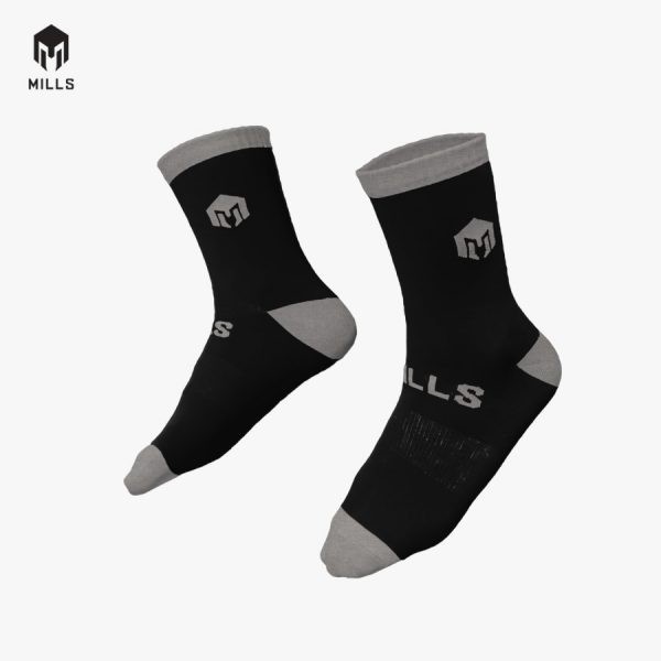 MILLS QUARTER SOCKS A1 2004 GREY/BLACK