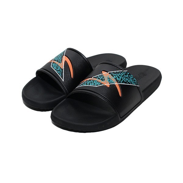 SPECS BLITZ SLIDE SANDALS BLACK/TANGELO/AQUA