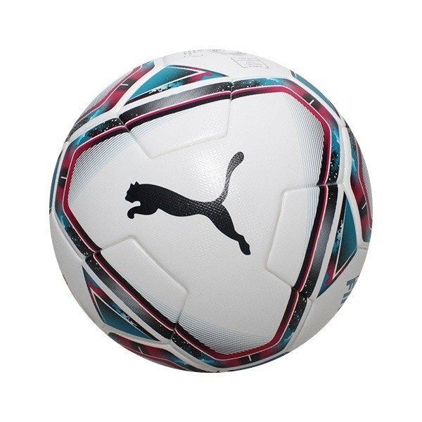 PUMA BOLA SEPAK TEAMFINAL 21.5 HYBRID BALL PUMA WHITE/ROSE-RED/OCEAN DEPTHA