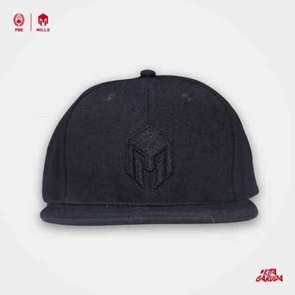 MILLS MILLS LOGO SNAPBACK CAPS A4 4005 BLACK