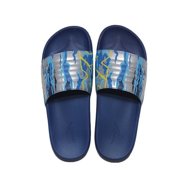 SPECS MK SLIDE SANDALS JEWEL BLUE/SILVER/SAFETY YELLOW