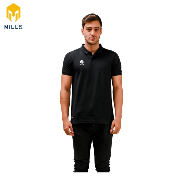 MILLS ETERNAL POLO SHIRT 17017 BLACK/WHITE