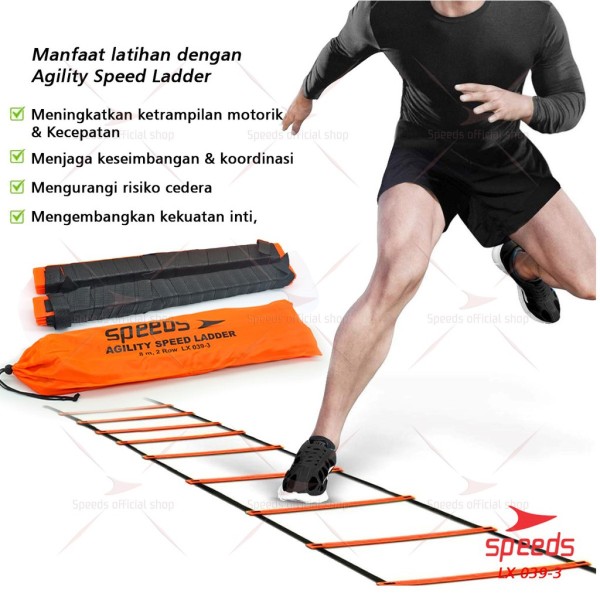SPEEDS SPEEDS AGILITY LADDER DRILLS 8M ORANGE