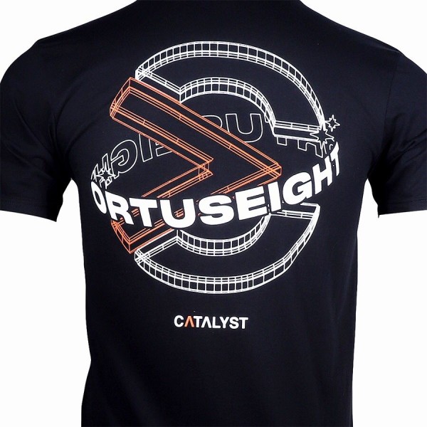 ORTUSEIGHT CATALYST LOGO T-SHIRT BLACK