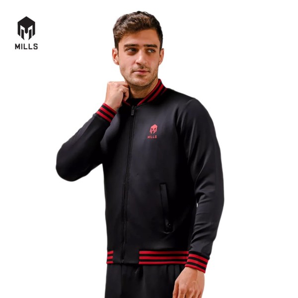 MILLS ALPHA VARSITY JACKET 8006 BLACK/RED