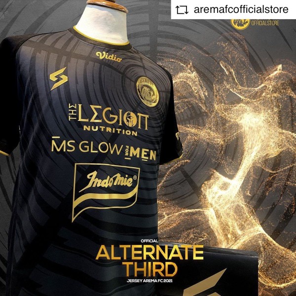 AREMA FC JERSEY AREMA THIRD PLAYER ISSUE 2021 BLACK