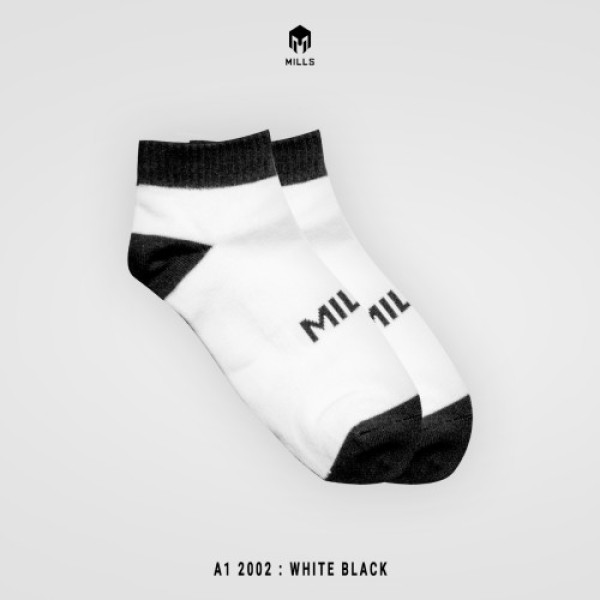 MILLS MILLS SHORT SOCKS A1 2002 WHITE/BLACK