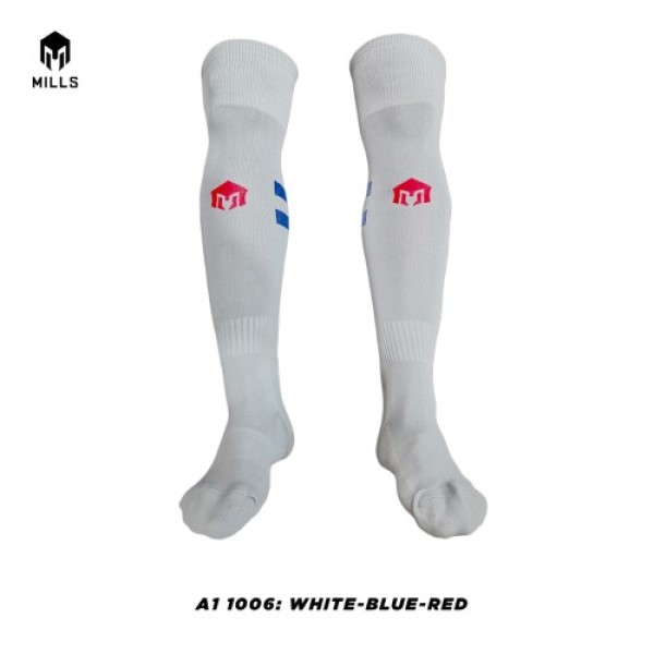 MILLS MILLS SOCCER SOCKS A1 1006 WHITE-BLUE-RED