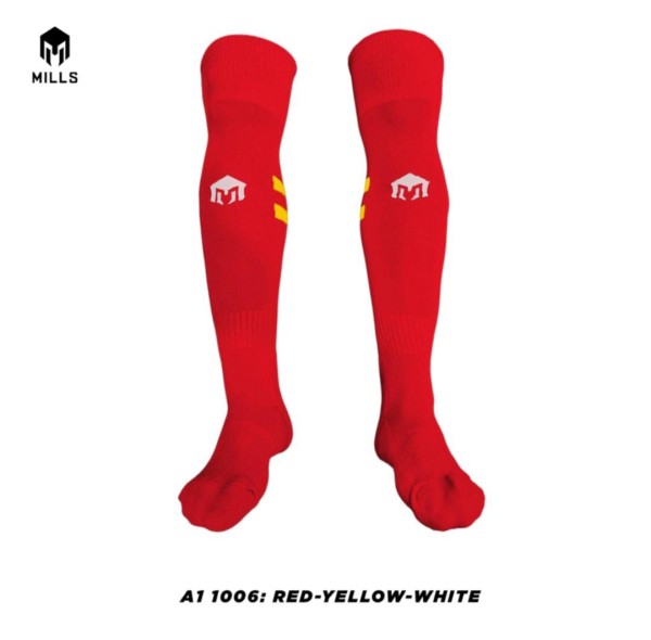 MILLS MILLS SOCCER SOCKS A1 1006 RED-YELLOW-WHITE