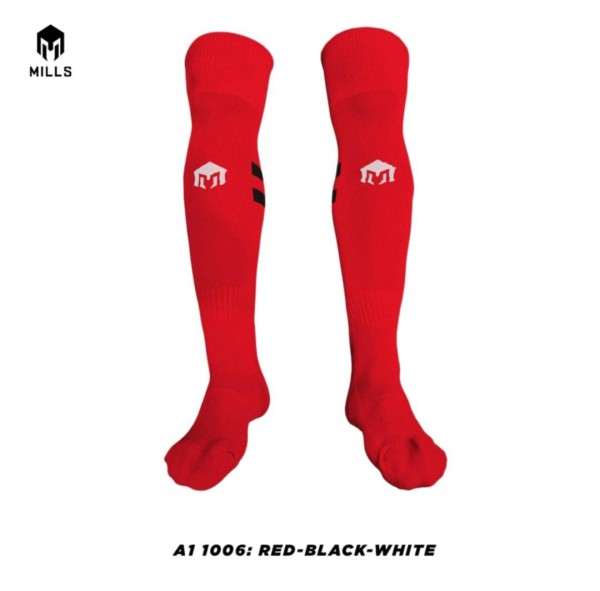MILLS MILLS SOCCER SOCKS A1 1006 RED-BLACK-WHITE