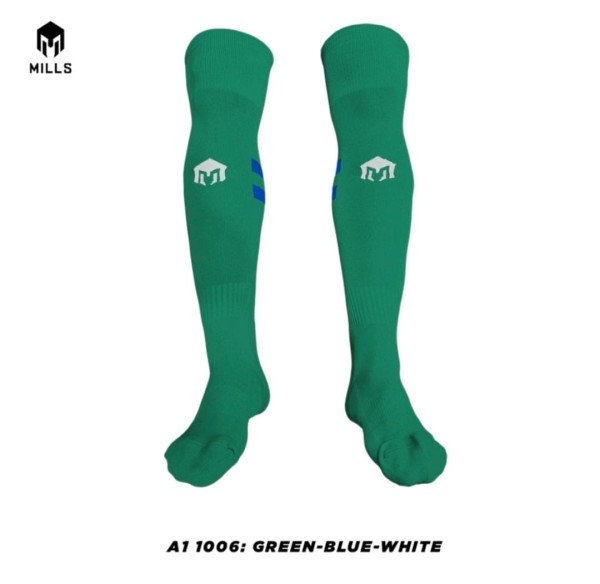 MILLS MILLS SOCCER SOCKS A1 1006 GREEN-BLUE-WHITE