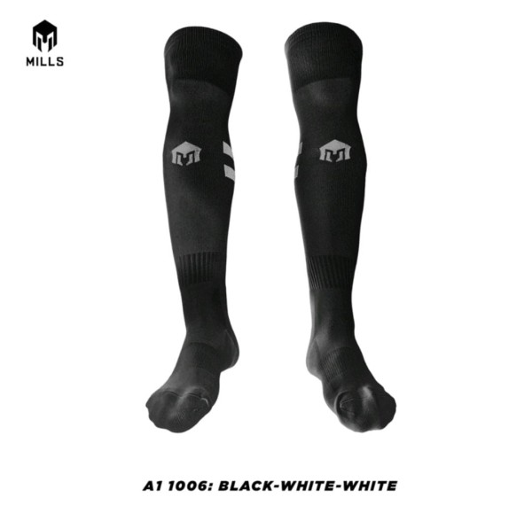MILLS MILLS SOCCER SOCKS A1 1006 BLACK-WHITE-WHITE