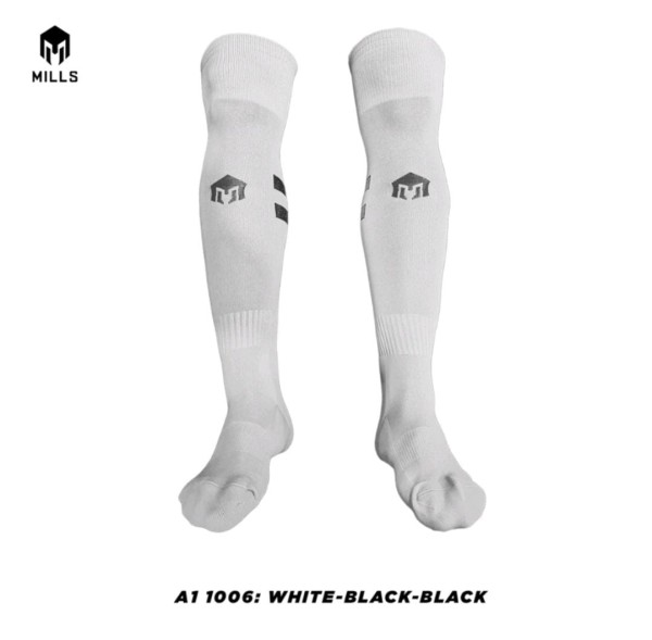 MILLS MILLS SOCCER SOCKS A1 1006 WHITE-BLACK-BLACK