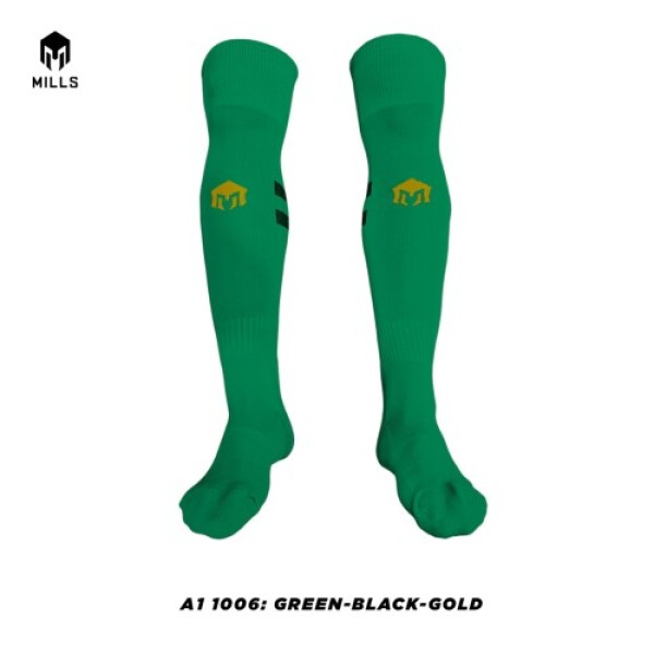 MILLS MILLS SOCCER SOCKS A1 1006 GREEN-BLACK-GOLD