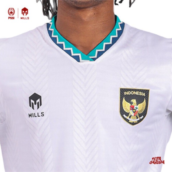 MILLS INDONESIA AWAY JERSEY PLAYER ISSUE 1124INA WHITE