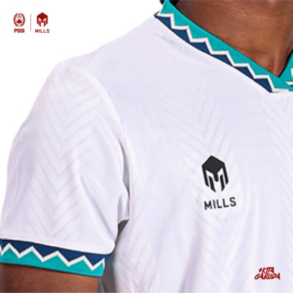 MILLS INDONESIA AWAY JERSEY PLAYER ISSUE 1124INA WHITE