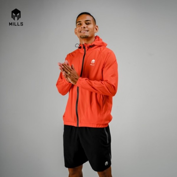 MILLS JACKET WINDBREAKER MENS 15004 ORANGE