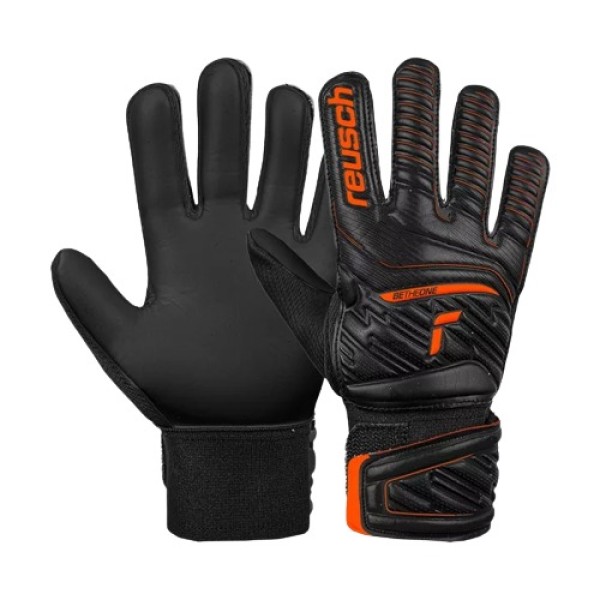 REUSCH REUSCH G/K GLOVES ATTRAKT SOLID JUNIOR 7784 BLACK/SHOCKING ORANGE