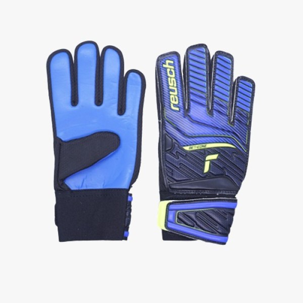 REUSCH REUSCH G/K GLOVES ATTRAKT SOLID JUNIOR 4949 DEEP BLUE/SAFTY YELLOW/DEEP BLUE