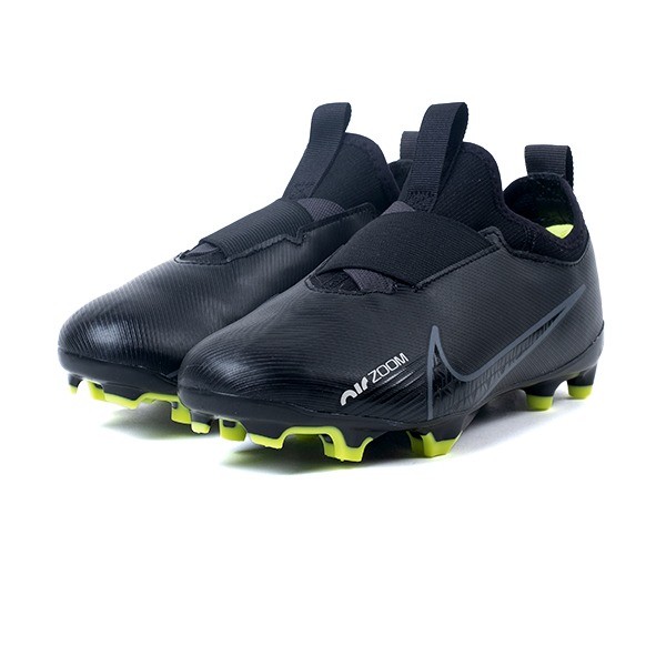 NIKE JR ZOOM VAPOR 15 ACADEMY FG/MG - DJ5617-001 BLACK/SUMMIT WHITE/VOLT/DARK SMOKE GREY
