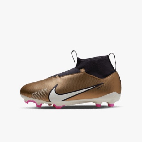NIKE JR ZOOM SUPERFLY 9 ACAD FG/MG DR6044-810 METALLIC COPPER/METALLIC COPPER
