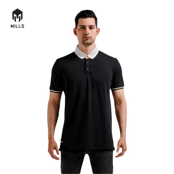 MILLS PLUTO POLO SHIRT BLACK