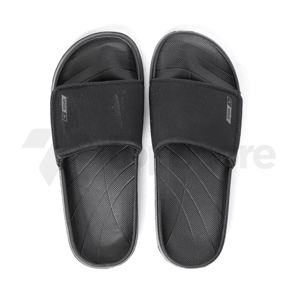 SPECS HAVEN SLIDE SANDALS JET BLACK/BLACK/ ANTIQUE BRASS