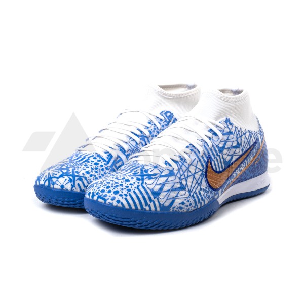 NIKE NIKE ZOOM MERCURIAL SUPERFLY 9 ACADEMY CR7 IC - DQ5312-182 WHITE/METALLIC COPPER-CONCORD BLANC/CUIVRE METTALIQUE