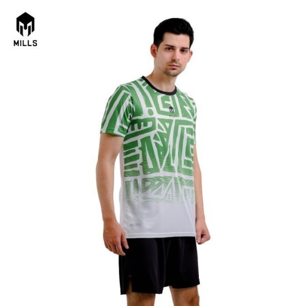 MILLS FOOTBALL JERSEY SHADE - 1228 GREEN/WHITE