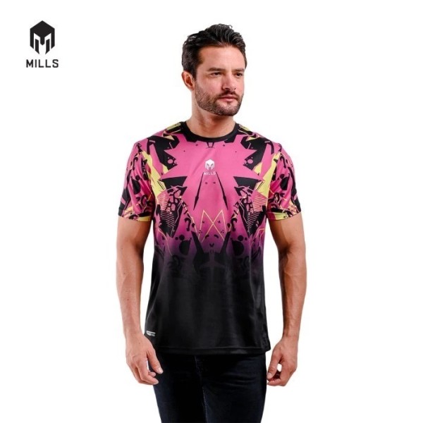 MILLS FOOTBALL JERSEY VULCAN 1114 MAGENTA/BLACK
