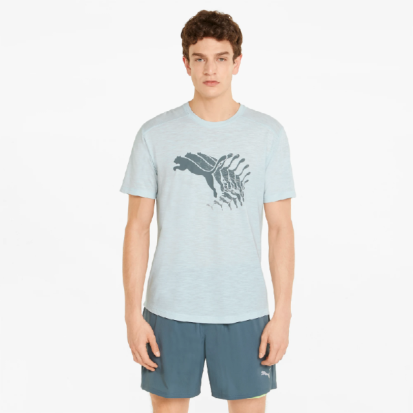 PUMA RUN LOGO SS TEE M - 52140120 NITRO BLUE