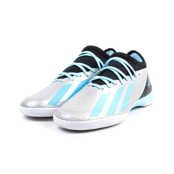 ADIDAS X CRAZYFAST MESSI.3 IN - IE4076 SILVER METALLIC/BLISS BLUE/CORE BLACK